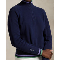 RLX Ralph Lauren Women's Coolmax Wool 1/4 Zip Pullover - Refinded Navy