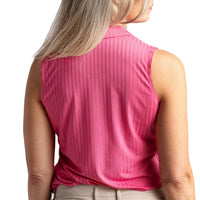 Cross Damen Andrea ärmellose Polo Golfhemd - Raspberry Rose