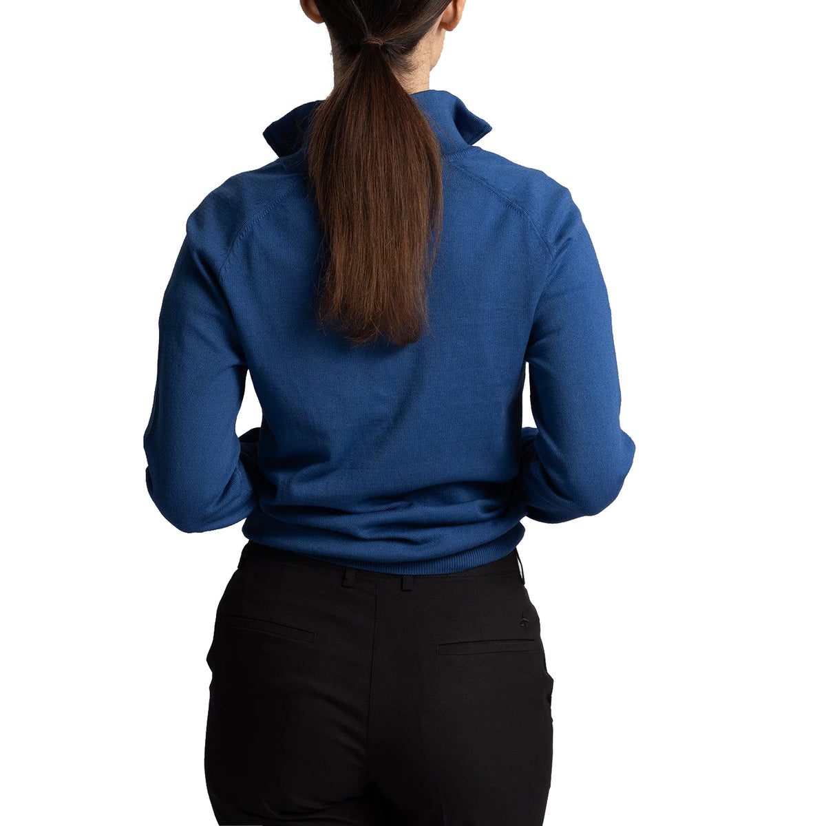Cross Women's Greta 1/4 Reißverschlussgolf -Strick - True Blue