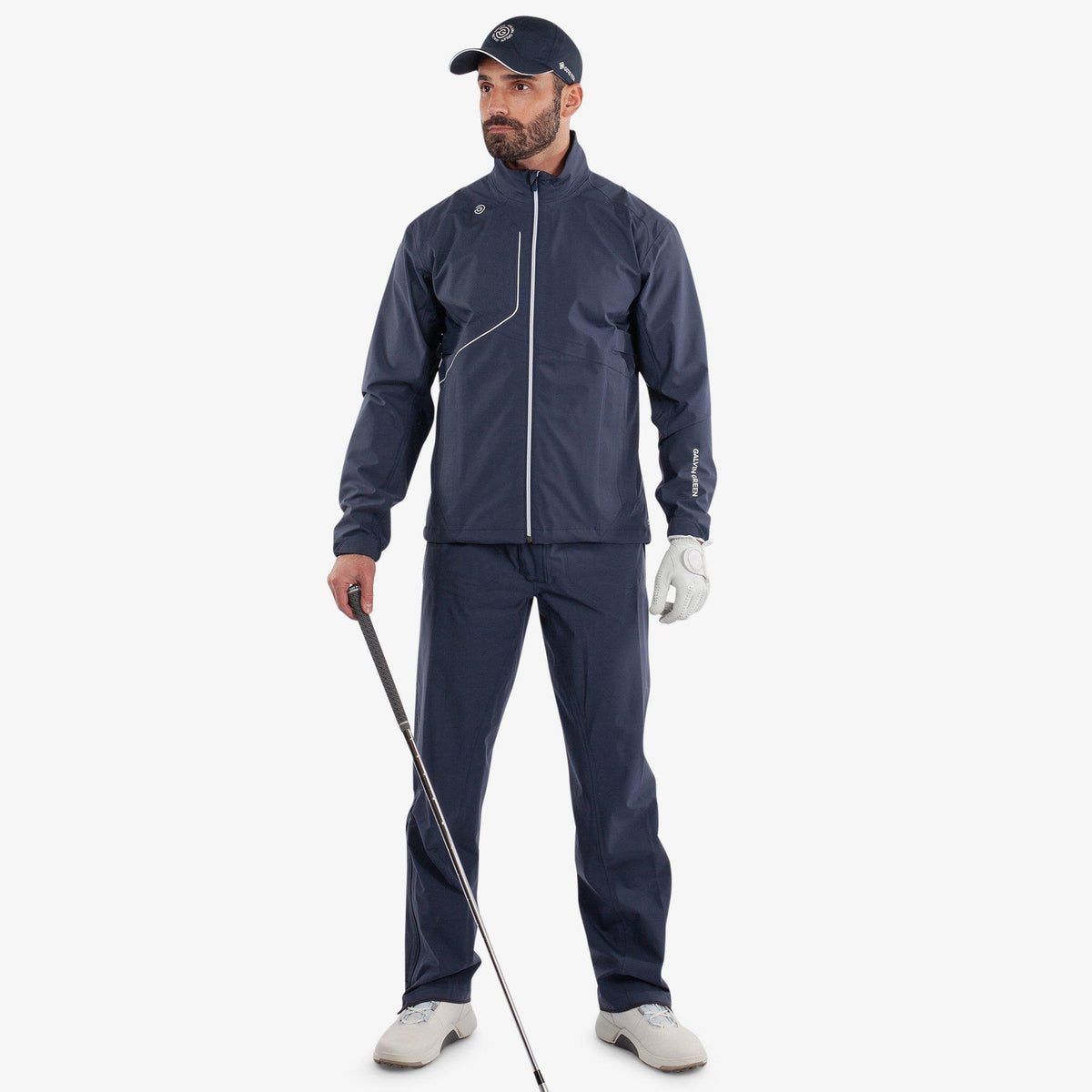 Galvin Green Ames wasserdichte Golfjacke - Marine/Weiß