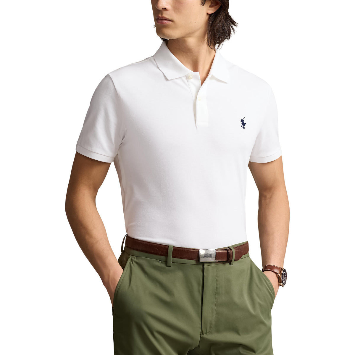 Polo Performance Ralph Lauren Cotton Pique Golf Polo -Shirt - Raffinierte Marine (Kopie)