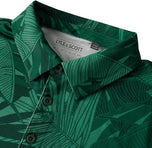 Lyle & Scott Leaf Print Golf Polo -Hemd - Green Green