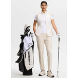 J.Lindeberg 女式 Tour Tech 高尔夫 Polo 衫 - 白色