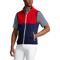 RLX Ralph Lauren Packbares Wasserabweisungsweste- Französische Marine/Rot