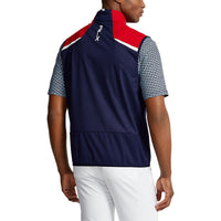RLX Ralph Lauren Packbares Wasserabweisungsweste- Französische Marine/Rot