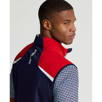 RLX Ralph Lauren Packbares Wasserabweisungsweste- Französische Marine/Rot