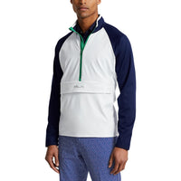 Rlx Ralph Lauren Stretch Jersey Halbzip Pullover - Pure White/French Marine