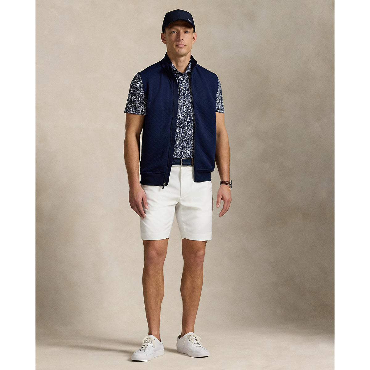 RLX Ralph Lauren Classic Fit gesteppte Doppelknolf -Golfweste - Raffinierte Marine