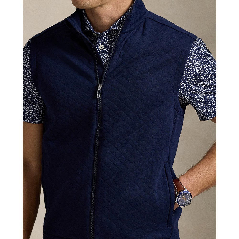 RLX Ralph Lauren Classic Fit gesteppte Doppelknolf -Golfweste - Raffinierte Marine