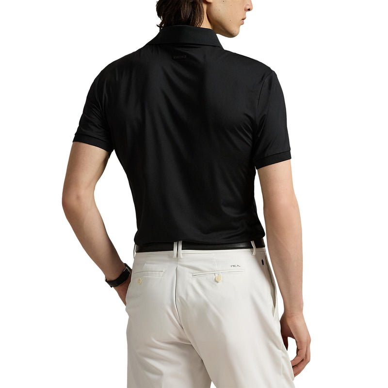 Rlx Ralph Lauren Leichtes Luftstrom -Jersey Golf Polo -Hemd - Polo Schwarz