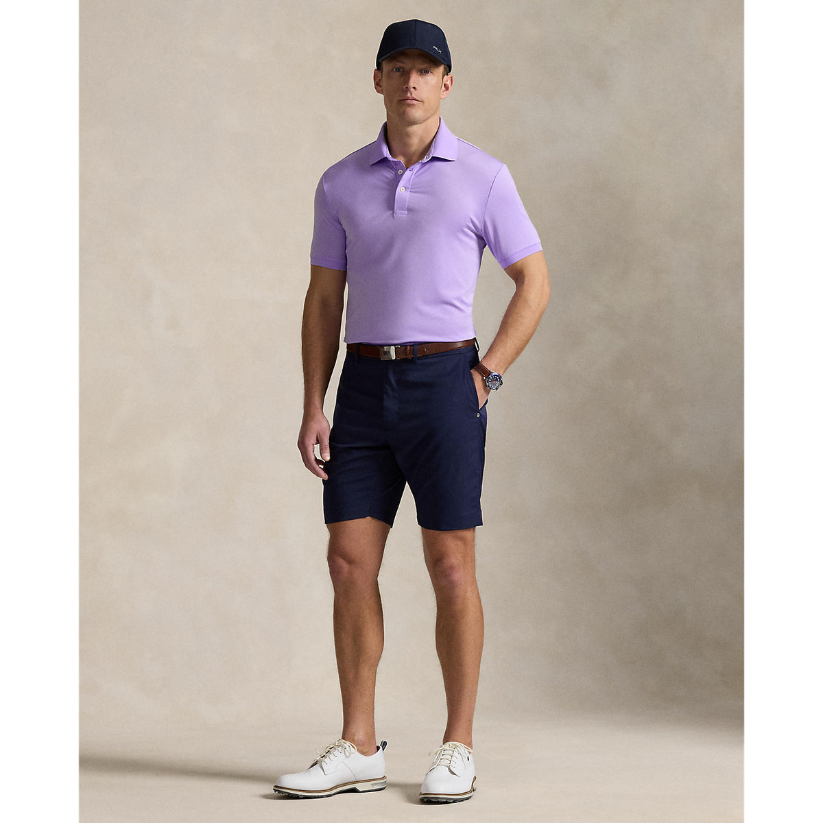 Rlx Ralph Lauren fester leichter Luftstrom -Golfpolo -Hemd - Pulver lila