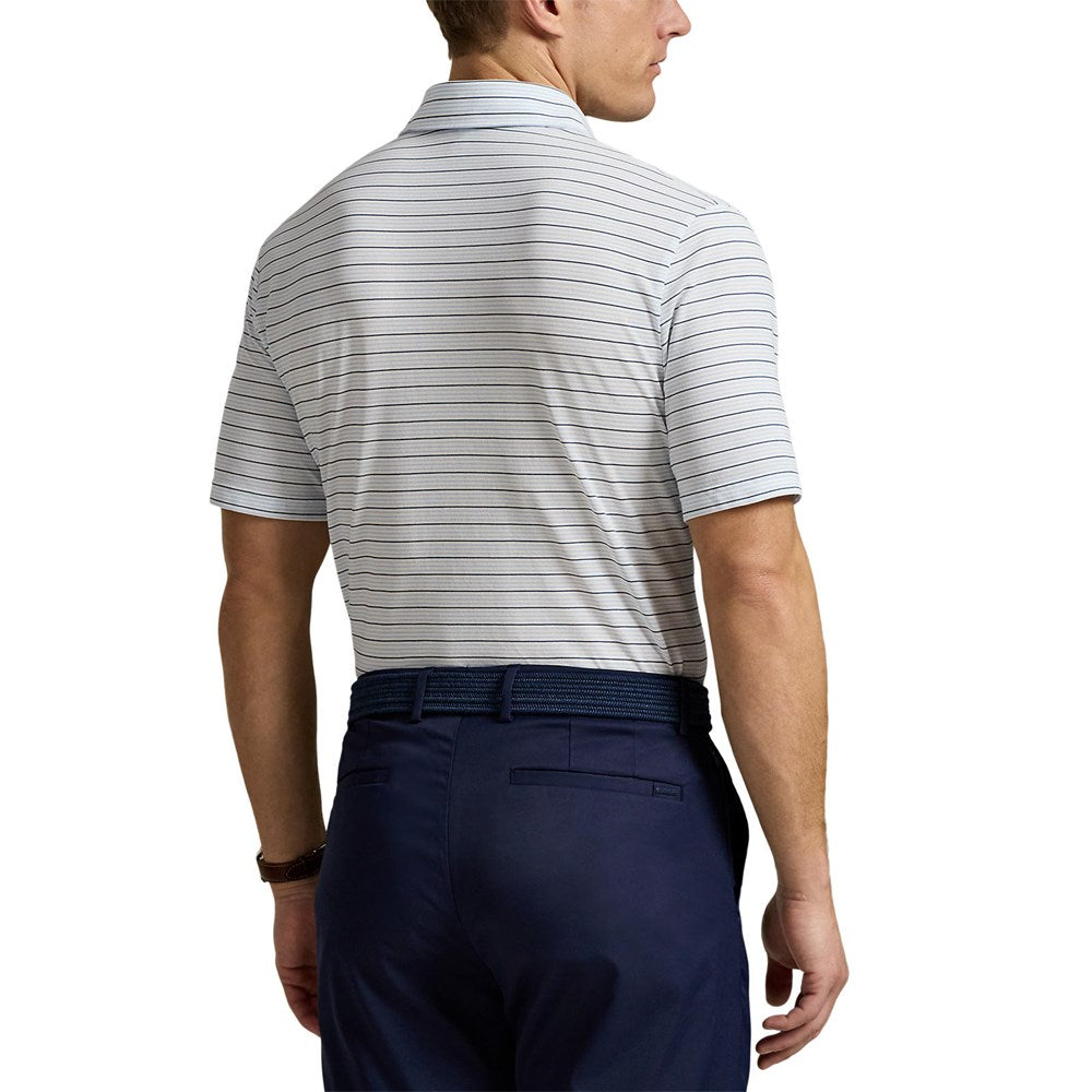 Rlx Ralph Lauren Stripe Tour Pique Golf Polo -Shirt - Büroblau Multi