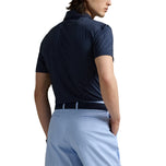 RLX Ralph Lauren bedrucktes leichter Luftstrom -Golfpolo -Hemd - Multi -Deco Toss Raffined Navy
