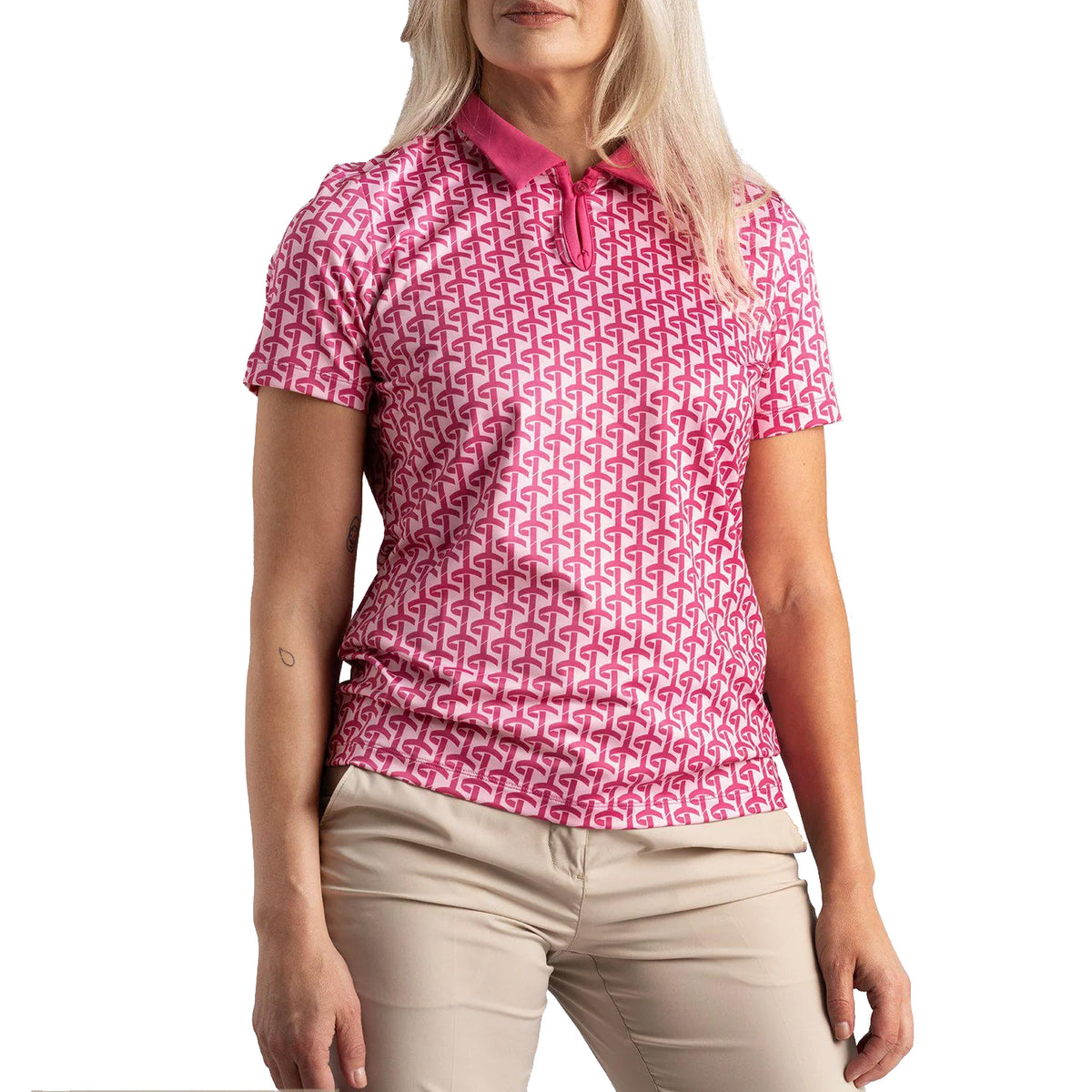Cross Damen Aditi Polo Golfhemd - Lilac Beutel