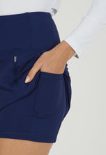 Ibkul Frauen solide 18 "Straight Golf Skort - Marine