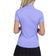 Ibkul Damen Kurzärmel Zip Mock Hals Polo - Lavendel