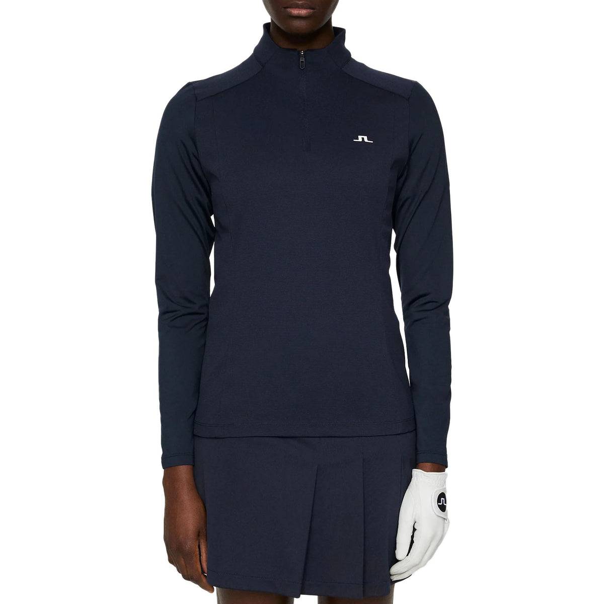 J. Lindeberg Women's Cindy Quarter Zip Golf Mid -Layer - JL Navy