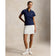 RLX Ralph Lauren 女式弹力主动缆绳拉链高尔夫 Polo 衫 - 精致海军蓝/陶瓷白