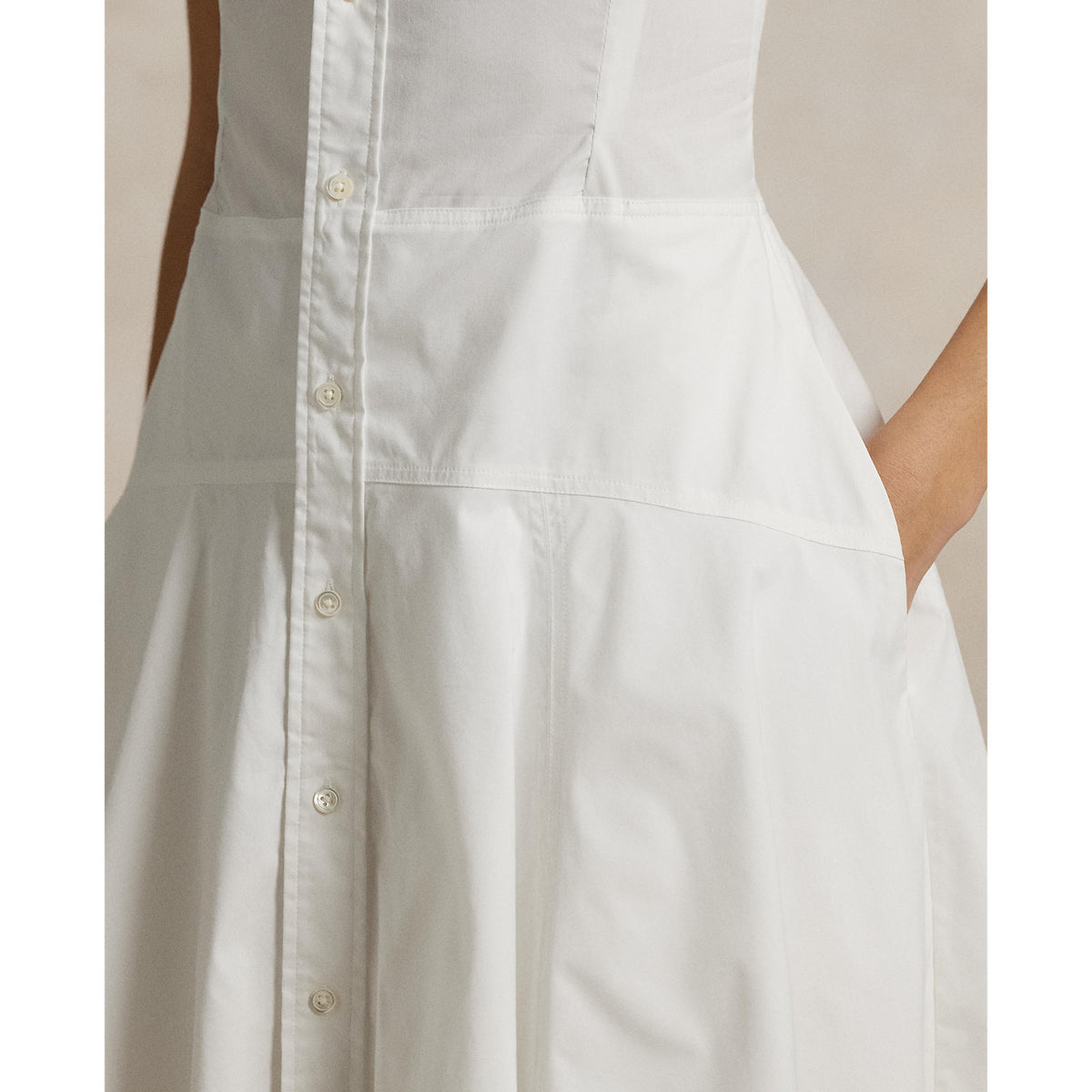Rlx Ralph Lauren Frauen ärmellose Jenna Kleid - Keramik weiß