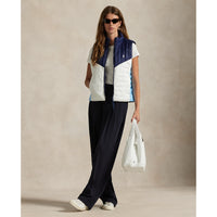 RLX Ralph Lauren Damen Reversible gesteppte Ripstop -Weste - Keramik weiß/raffinierte Marine