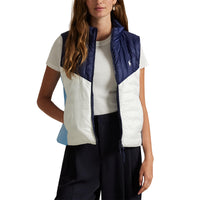 RLX Ralph Lauren Damen Reversible gesteppte Ripstop -Weste - Keramik weiß/raffinierte Marine