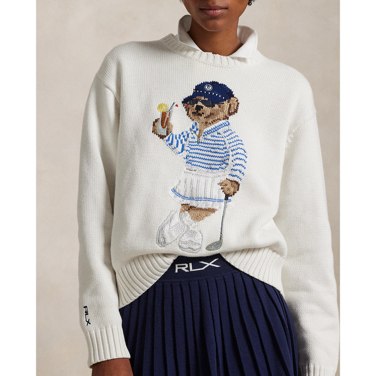 Rlx Ralph Lauren Polo Bear Strick - Weiß
