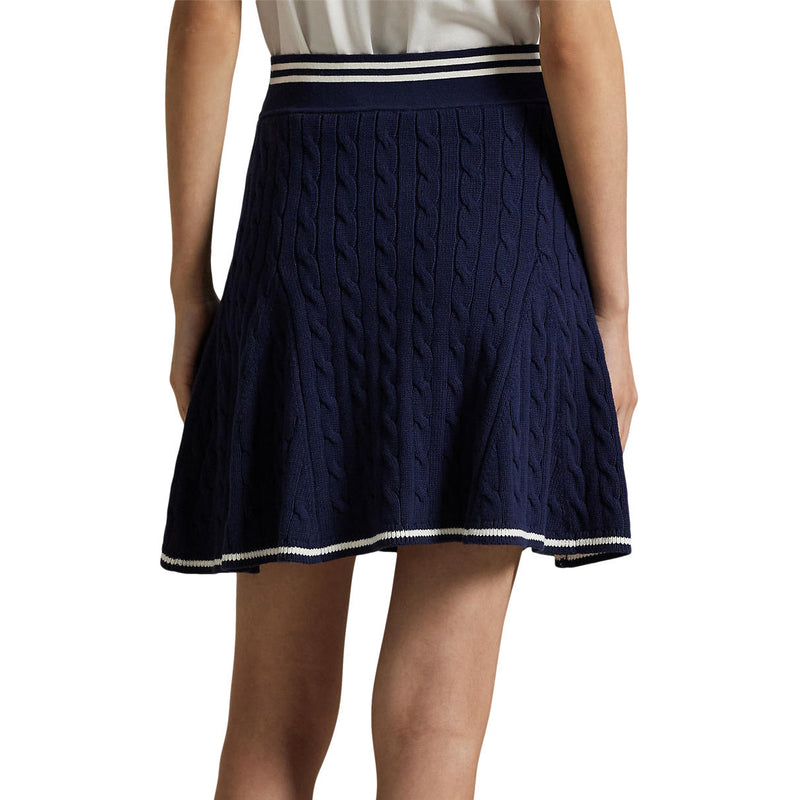 Rlx Ralph Lauren Frauenstrick A -Line Golf Skort - Refined Marine/White Splash