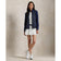 RLX Ralph Lauren Frauen coole Wollhybrid -Leistung Vollzip -Jacke - Raffinierte Marine -Polka Punkt