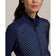 RLX Ralph Lauren Frauen coole Wollhybrid -Leistung Vollzip -Jacke - Raffinierte Marine -Polka Punkt