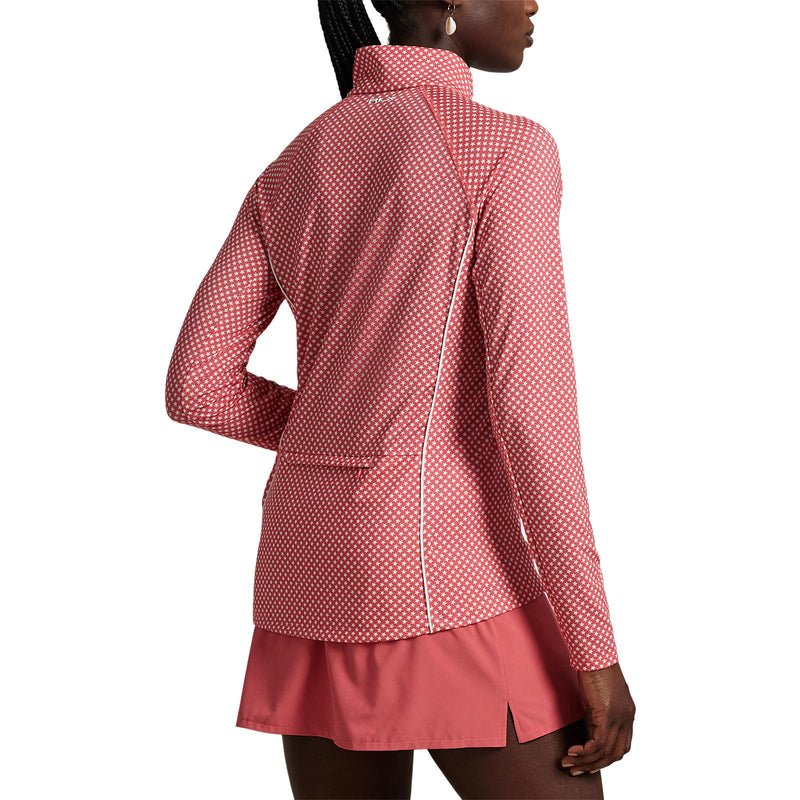 RLX Ralph Lauren Women's Printed Airflow Jersey UV 1/4 Zip - Red Sky Summer Stars