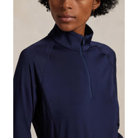 RLX Ralph Lauren Frauen Stretch Jersey Viertel -Zip -Pullover - Raffinierte Marine