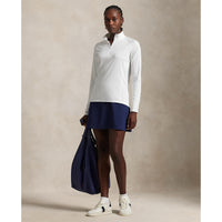 RLX Ralph Lauren Damenstretch -Trikot -Viertel -Zip -Pullover - Keramik Weiß