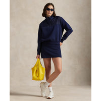 Rlx Ralph Lauren Frauen gesteppt Fleece Halb Zip - Raffinierte Marine