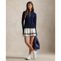 RLX Ralph Lauren Frauen Stretch Jersey Viertel -Zip -Pullover - Raffinierte Marine
