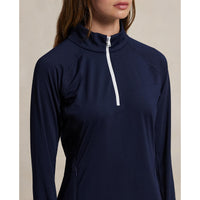 RLX Ralph Lauren Frauen Stretch Jersey Viertel -Zip -Pullover - Raffinierte Marine