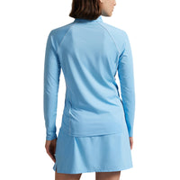 RLX Ralph Lauren Damen Stretch Jersey Viertel -Zip -Pullover - Sutton Blue