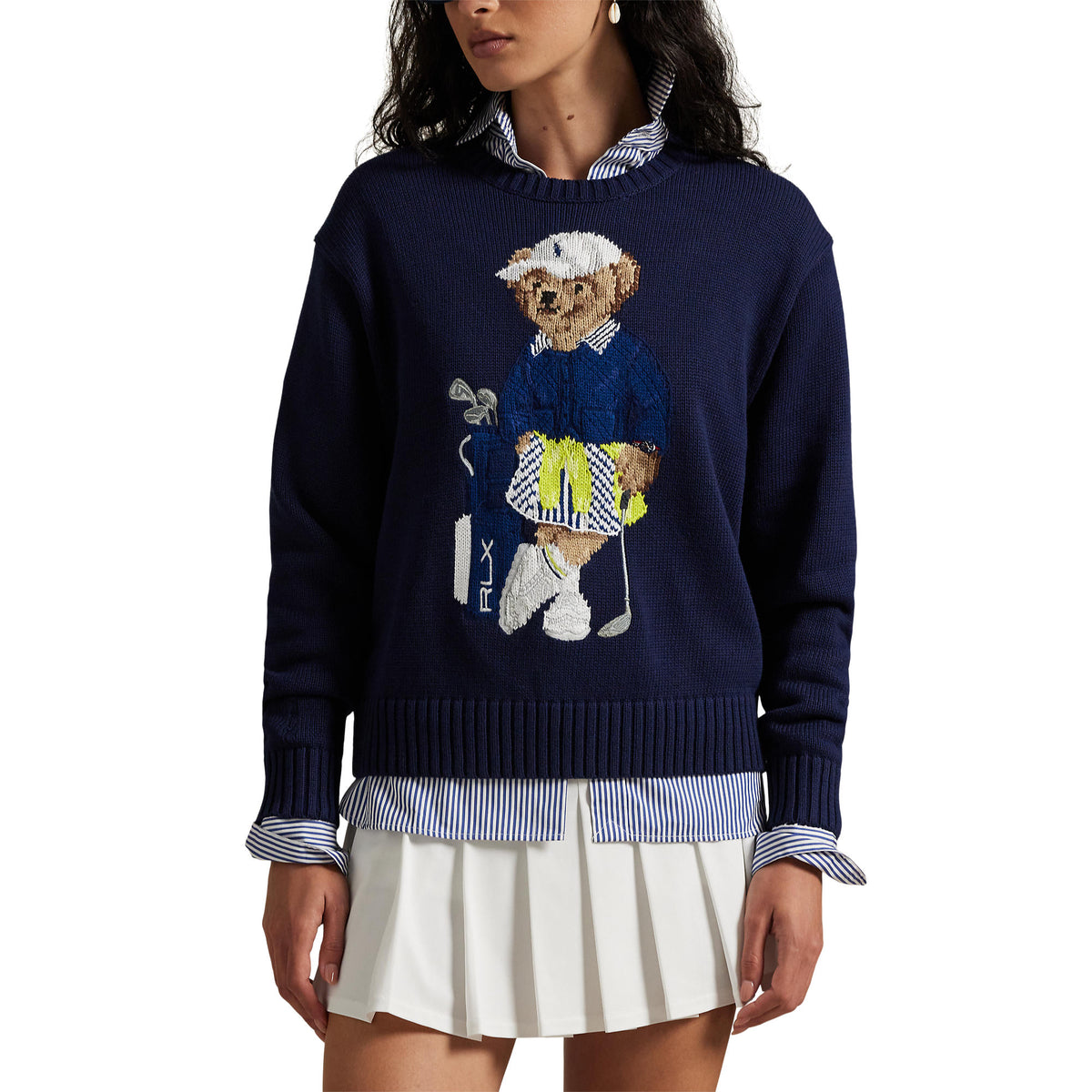 Rlx Ralph Lauren Frauen Polo Bear Strick - Raffinierte Marine