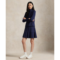 Rlx Ralph Lauren Frauen halb Zip -Interlock -Pullover - Raffinierte Marine