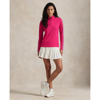 Rlx Ralph Lauren Frauen Power Stretch Halbzip Golfpullover - Currant/Keramik Weiß/Jägergrün