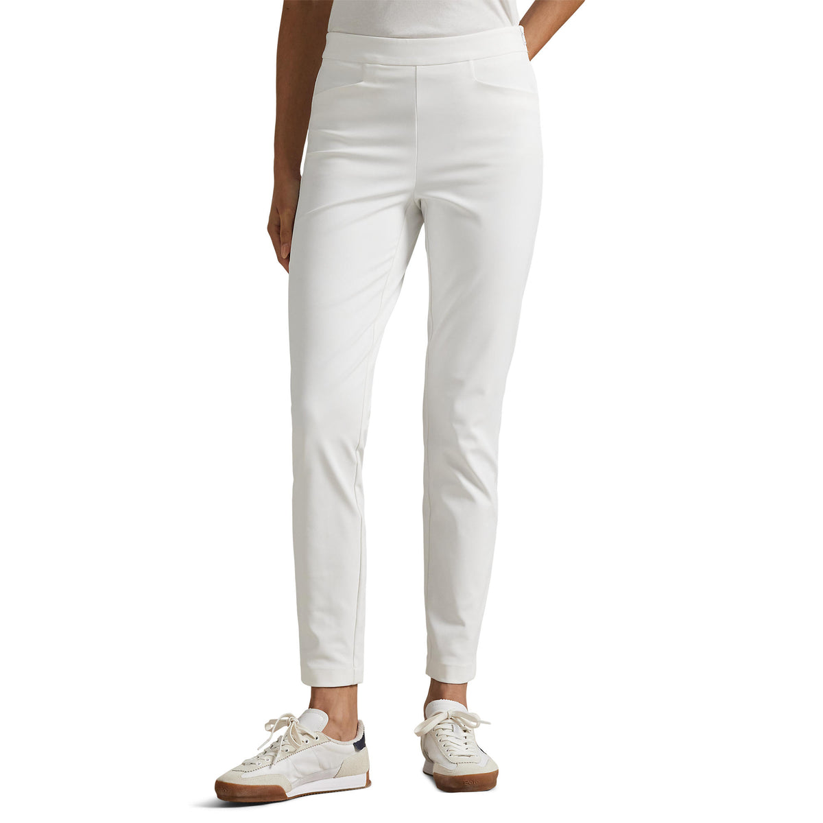 Rlx Ralph Lauren Frauen Eagle Stretch Twill Golfhose - Keramik Weiß