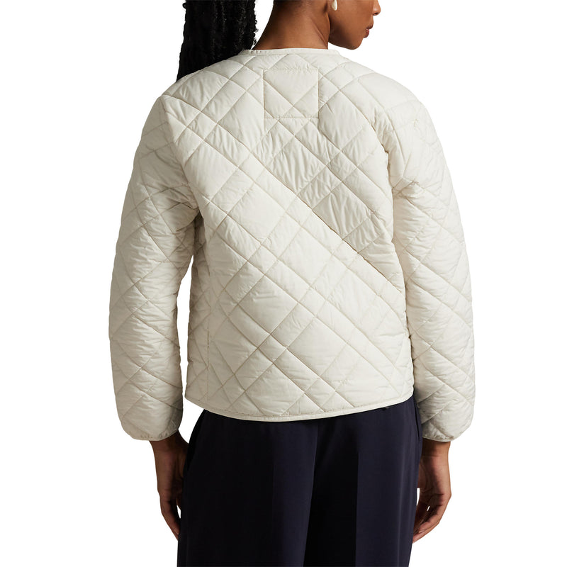 Rlx Ralph Lauren Frauen mit gesteppter Jacke - Creme Multi
