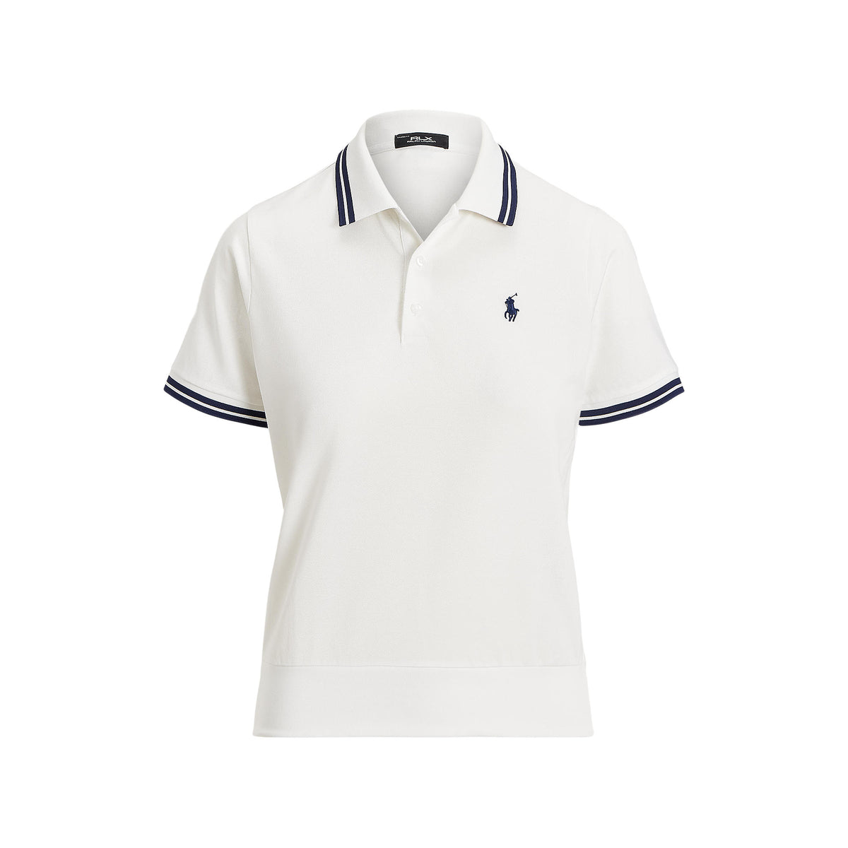 RLX Ralph Lauren Women's Tour Pique Golfhemd - Keramik weiß/raffinierte Marine