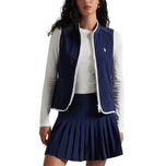 RLX Ralph Lauren Frauentechnologie Terry Golfweste - Raffinierte Marine/Keramik Weiß