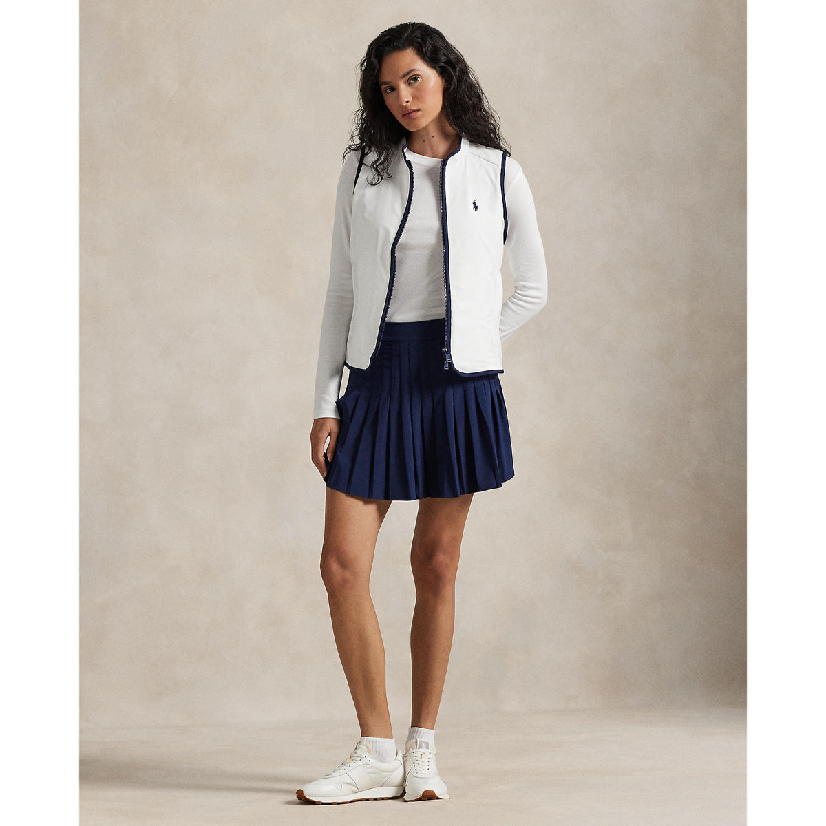RLX Ralph Lauren Frauentechnologie Terry Golfweste - Keramik weiß/raffinierte Marine
