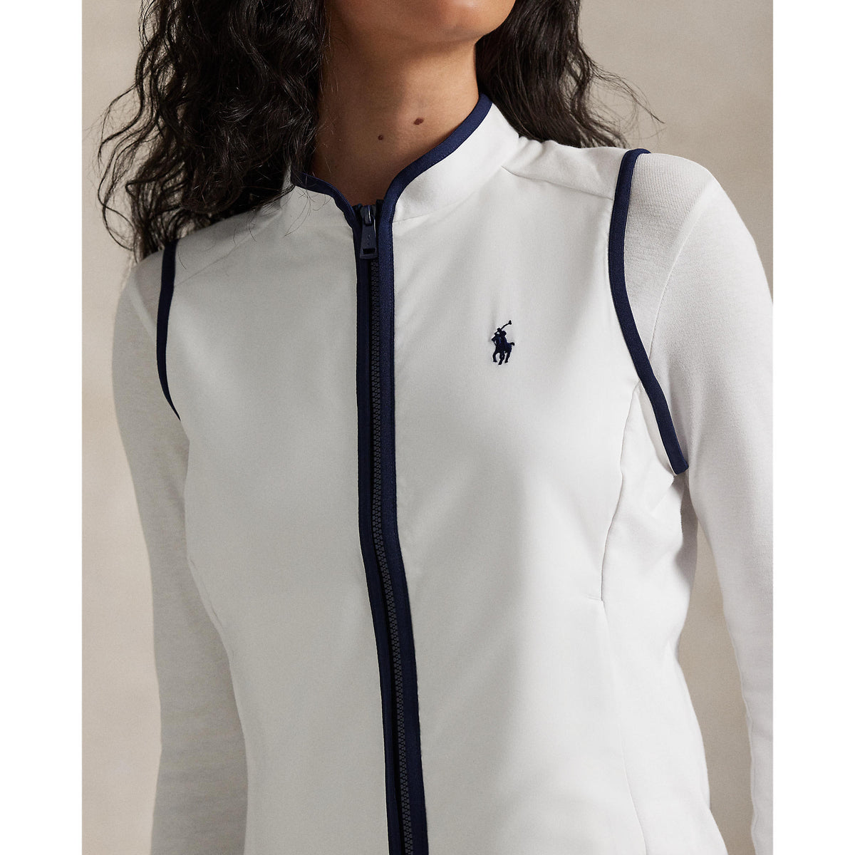 RLX Ralph Lauren Frauentechnologie Terry Golfweste - Keramik weiß/raffinierte Marine