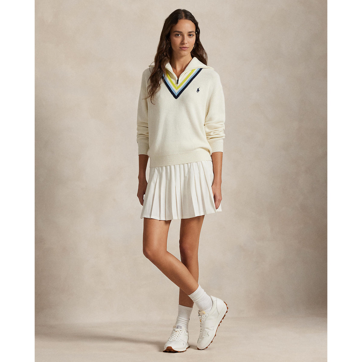 Rlx Ralph Lauren Frauen Wolle Blend Pullover Pullover - Antike Weiß