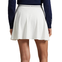 RLX Ralph Lauren Frauen aktives Kabelstrick A -Line Golf Skort - Keramik weiß/raffinierte Marine Multi