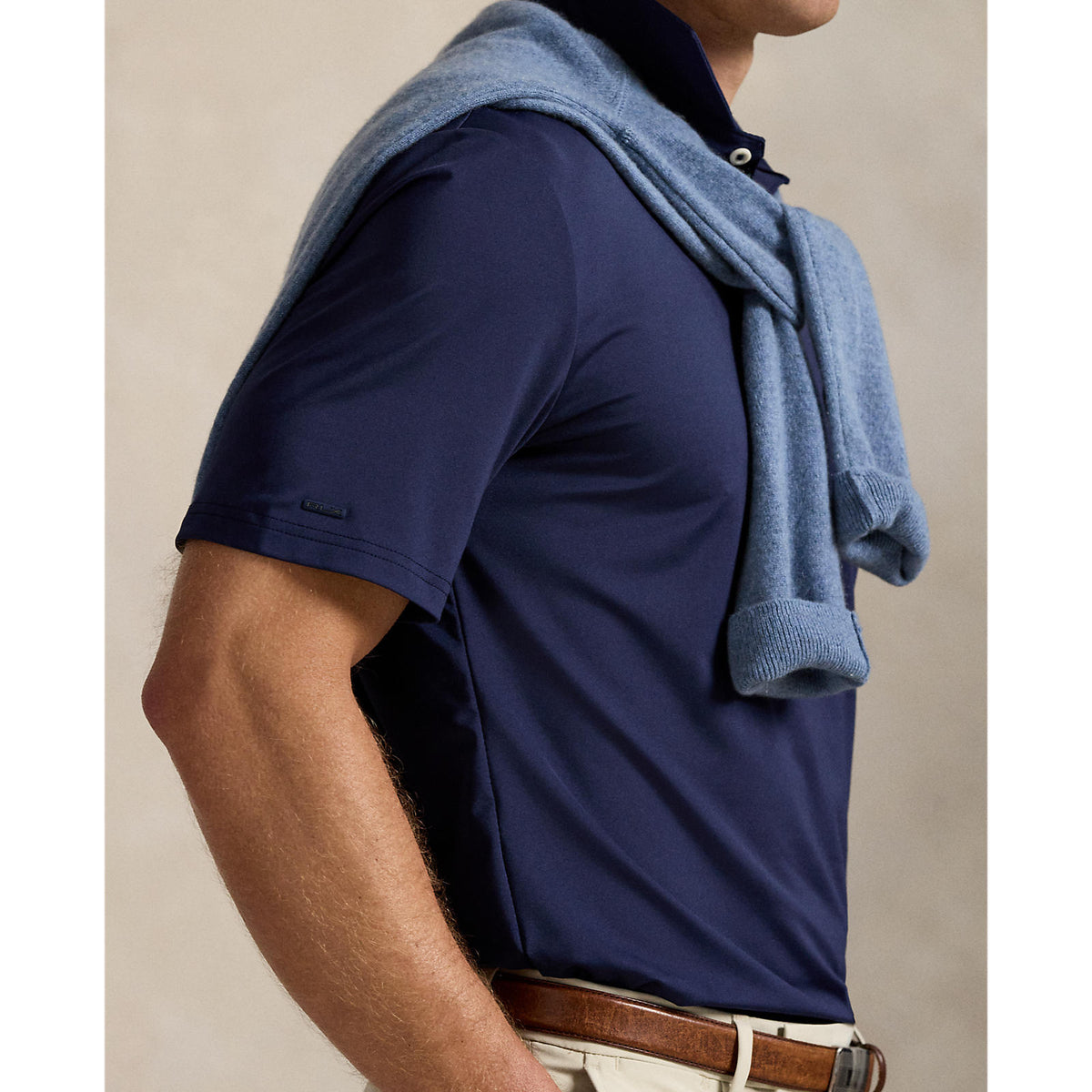 RLX Ralph Lauren Classic Fit Leichtes Luftstrom -Golfpolo -Hemd - raffinierte Marine