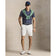 RLX Ralph Lauren 印花轻质气流高尔夫 Polo 衫 - 精致海军蓝链接装饰