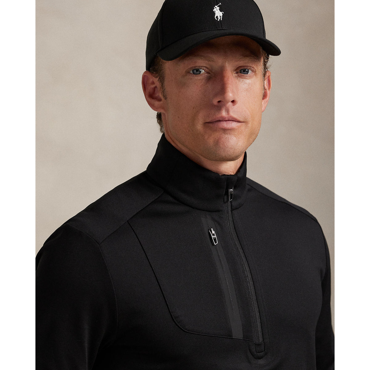 Rlx Ralph Lauren Lux Perf Halbzip Pullover - Schwarz